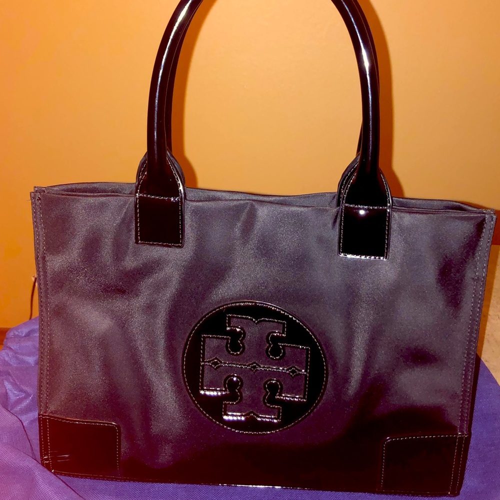 Tory Burch Nylon Mini Ella Patent Tote